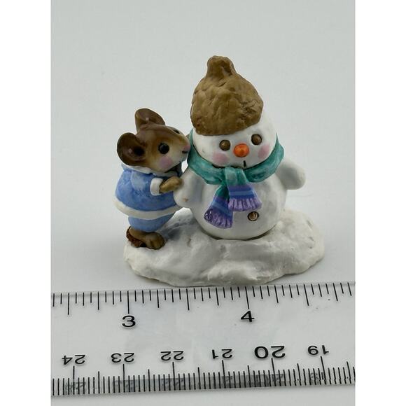 Wee Forest Folk "Snow Buddies" Blue Snow Suit M-188 AP 1992 Retired - Picture 9 of 9